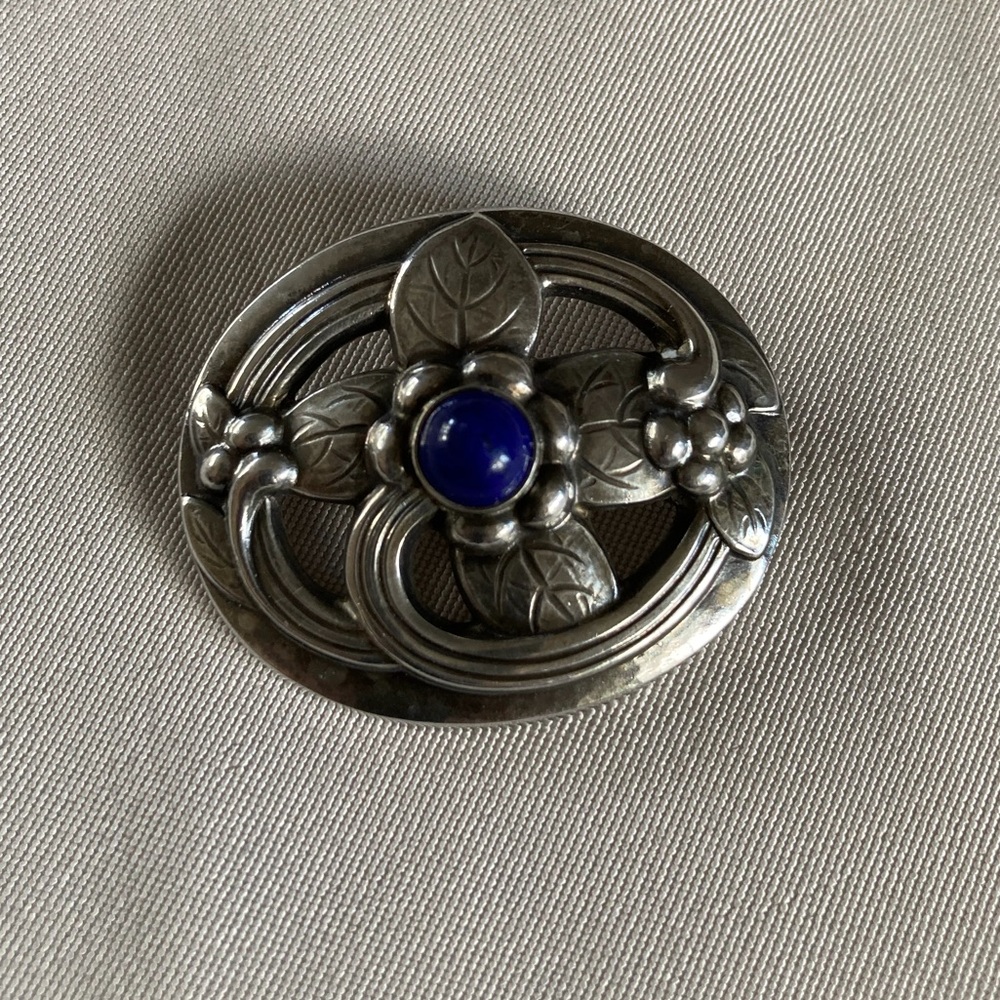 Georg Jensen Silver Oval Brooches